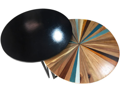 Round double tea table | Wood | Sourcing Vietnam