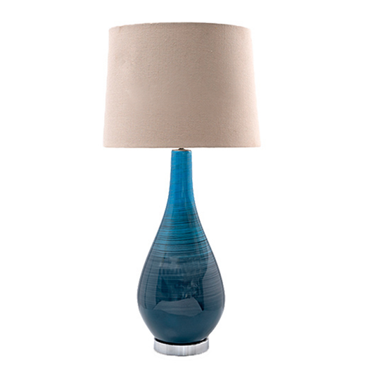 Hand-painted lacquer table lamp abstract design | Sourcing Vietnam