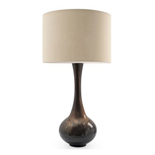 Hand-painted lacquer table lamp abstract design | Sourcing Vietnam